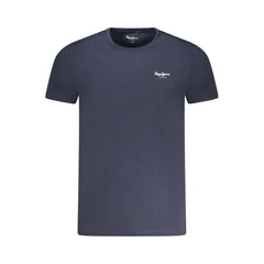 Blu Cotton Men T-Shirt