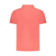 Pink Cotton Men Polo Shirt
