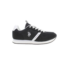 Black Polyester Men's Sneaker