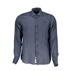 Blu Linen Men Shirt