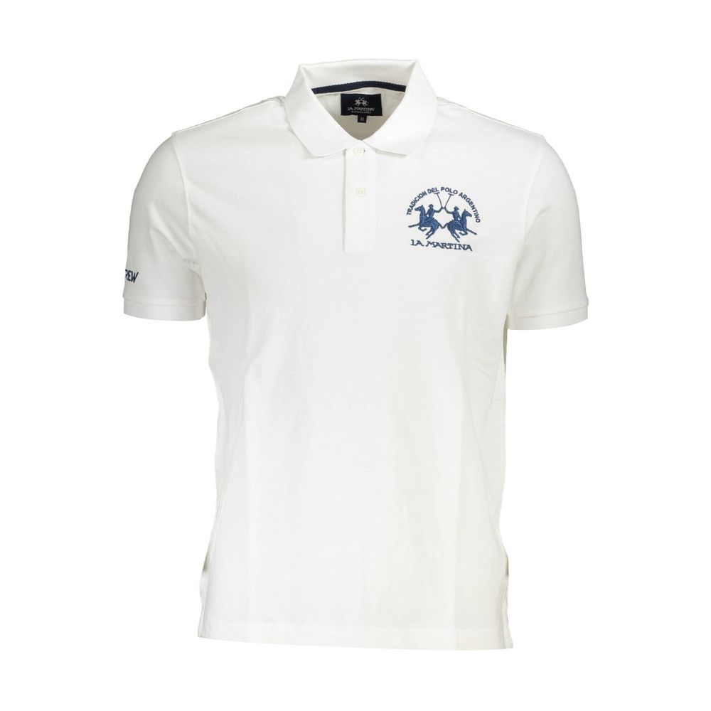 White Cotton Men's Polo Shirt