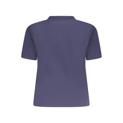 Blue Cotton Women T-Shirt
