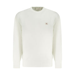 White Cotton Men Sweatshirt