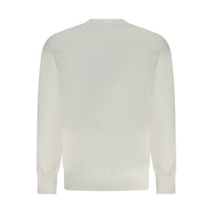 White Cotton Men Sweatshirt