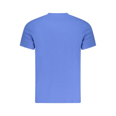 Blue Cotton Men T-Shirt
