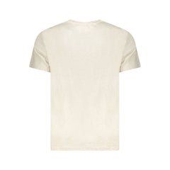 Beige Cotton Men T-Shirt