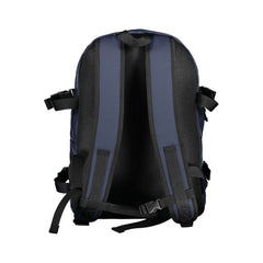 Blue Polyurethane Men Backpack