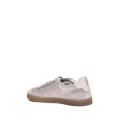 Beige Calf Leather Bos Taurus Low Top Sneakers