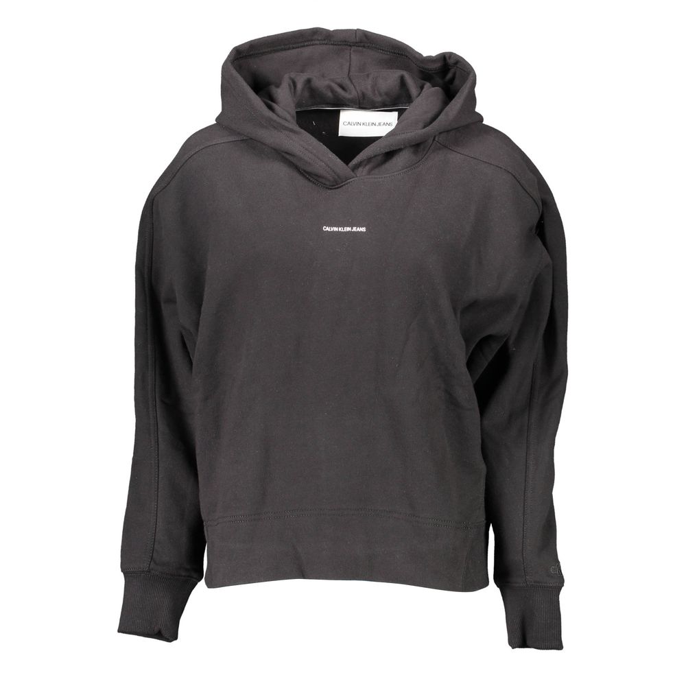 Black Cotton Women's Hoodie