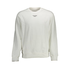White Cotton Men Sweatshirt