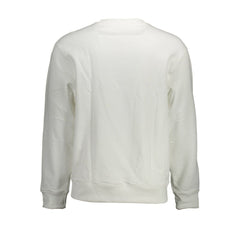 White Cotton Men Sweatshirt