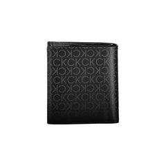 Black Polyurethane Men Wallet