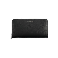 Black Polyurethane Women Wallet