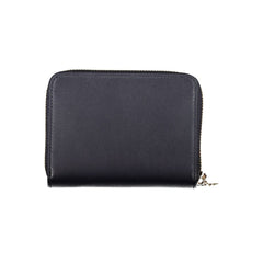 Blue Polyurethane Women Wallet