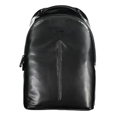 Black Polyester Men's Backpack
