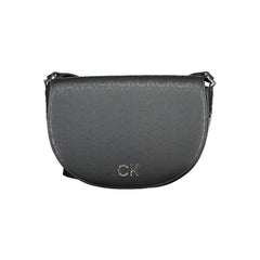 Black Polyurethane Women Shoulder Bag