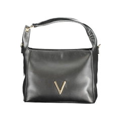 Black Polyurethane Women's Shoulder Bag