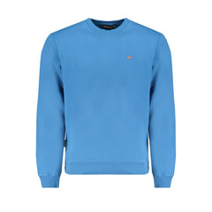 Blue Cotton Men Sweater