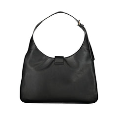 Black Polyurethane Women Handbag