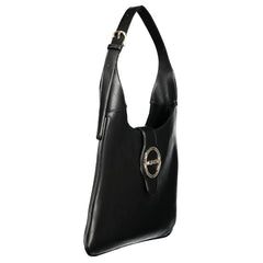 Black Polyurethane Women Handbag
