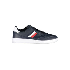 Blue Polyurethane Men Sneaker
