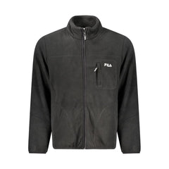 Black Polyester Men Jacket