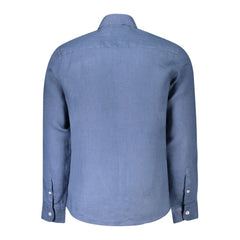 Blue Linen Men's Shirt