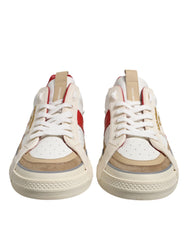 Multicolor Leather Low Top Sneakers Shoes
