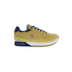 Yellow Polyester Men Sneaker