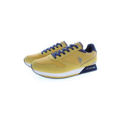 Yellow Polyester Men Sneaker