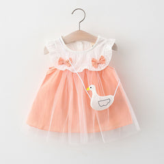 Children's Girls Summer Sleeveless Print Dress