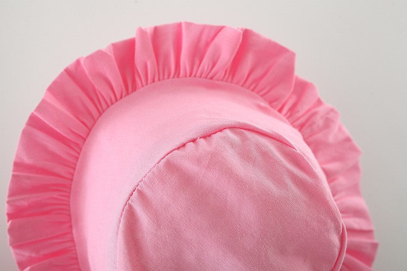 Solid Color Sling Dress Princess Skirt Free Soft Hat Children Dress