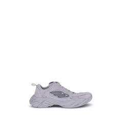 Gray Polyester Athletic Sneakers