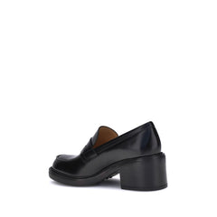 Black Calf Leather Bos Taurus Platform Loafers