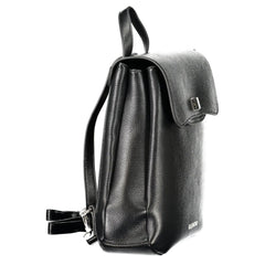Black Polyethylene Women Backpack