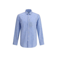 Light Blue Cotton Pattern Shirt