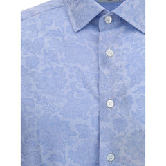 Light Blue Cotton Pattern Shirt