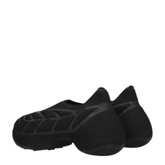 Black Fabric Slip-On Loafers
