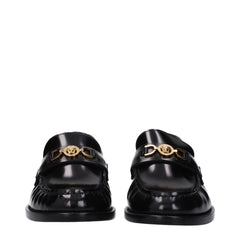 Black Leather Slip-On Loafers