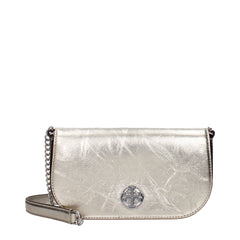 Gold Leather Crossbody Bag