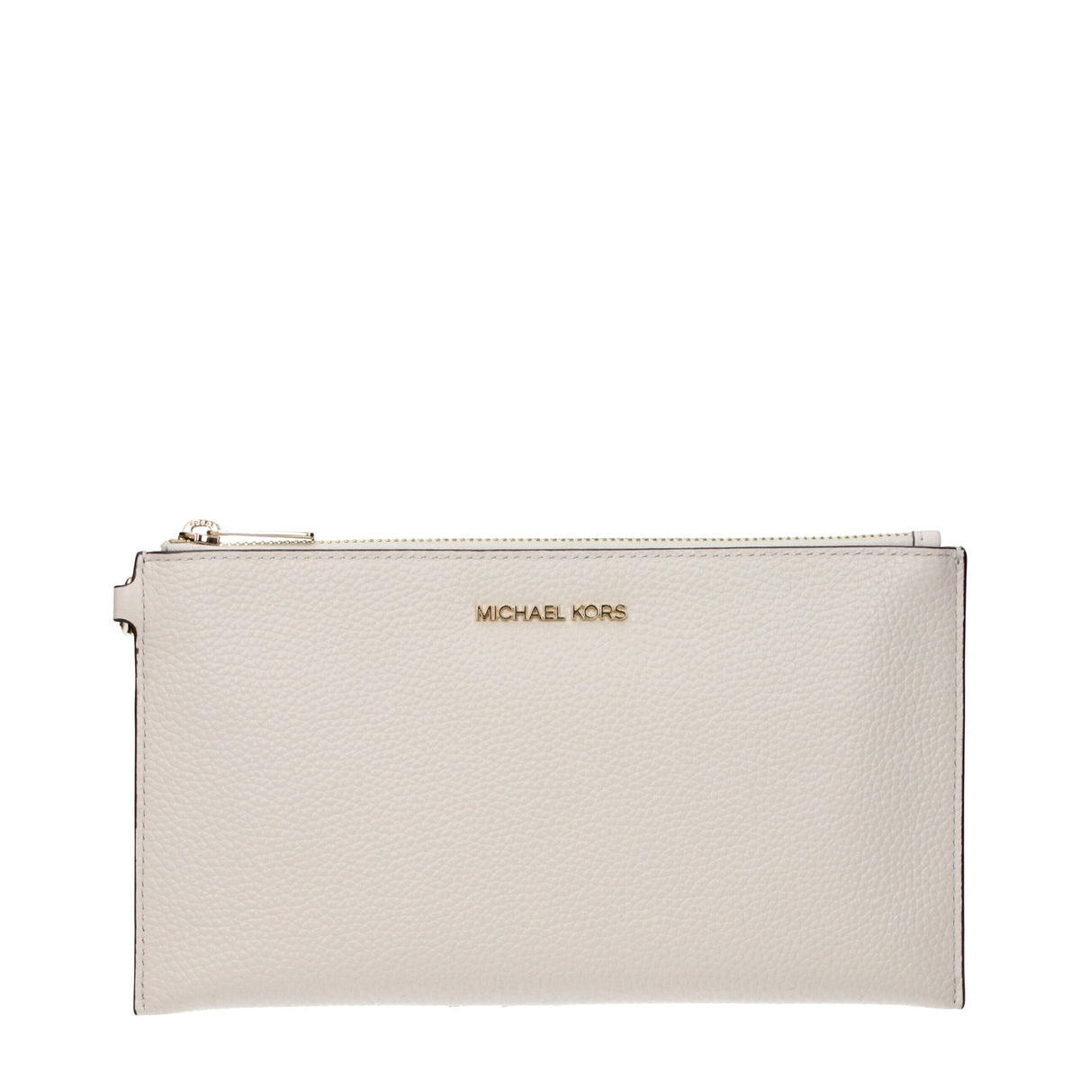 Beige Leather Clutch Bags