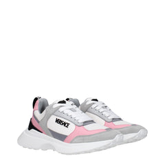 White Fabric Sneakers