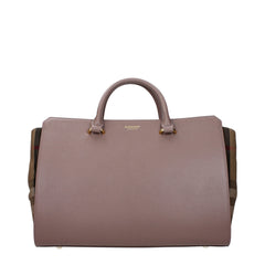 Gray Leather Handbag