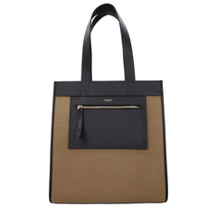 Brown Fabric Shoulder Bags