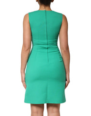 Green Sleeveless Bodycon A-line Mini Dress