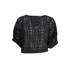 Black Polyester Tops & T-Shirt