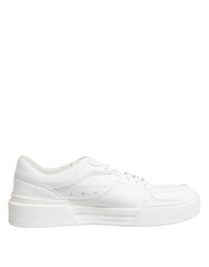 White Miami Leather Low Top Sneakers Shoes