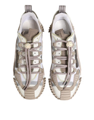 White Beige Leather Low Top NS1 Sneakers Shoes