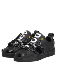 Black Portofino Low Top Men Sneakers Shoes