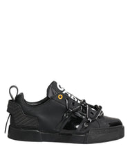 Black Portofino Low Top Men Sneakers Shoes